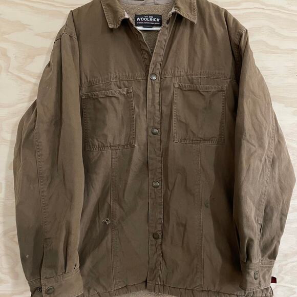 Woolrich sherpa lined canvas jacket heavy - Picture 1 of 5